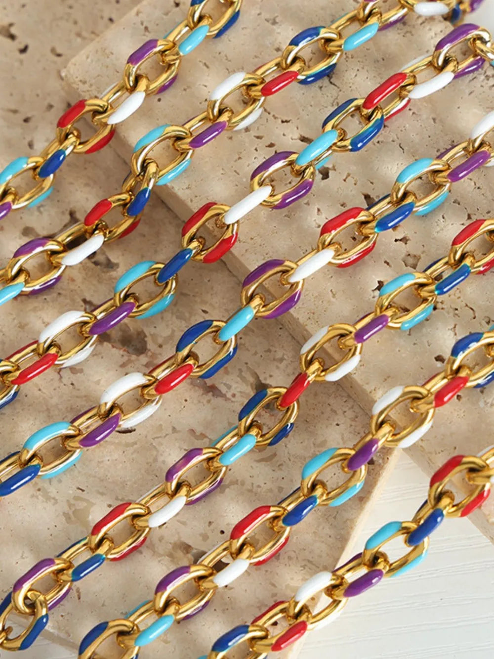 18K Gold-Plated Titanium Steel Necklace - alternate necklace view