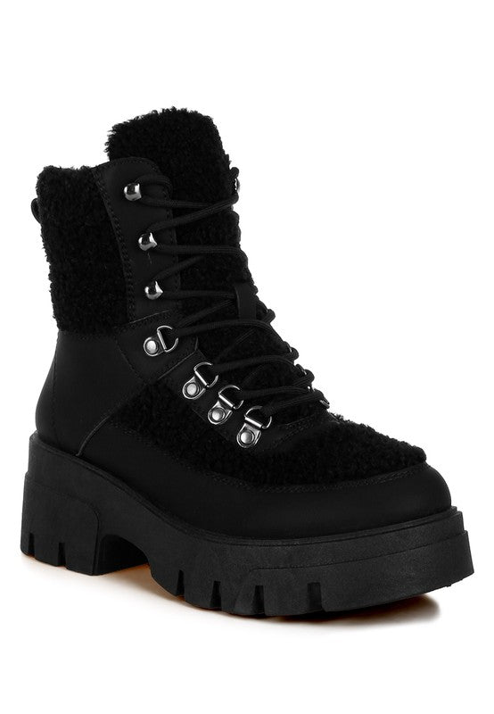 Faux Fur Chunky Boots