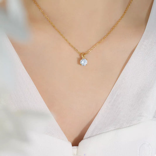18K Gold-Plated Pendant Necklace - alternate necklace view