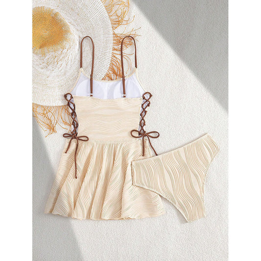 Suspender Swimsuit Women Beach Bikini Two Piece Set Swimsuit