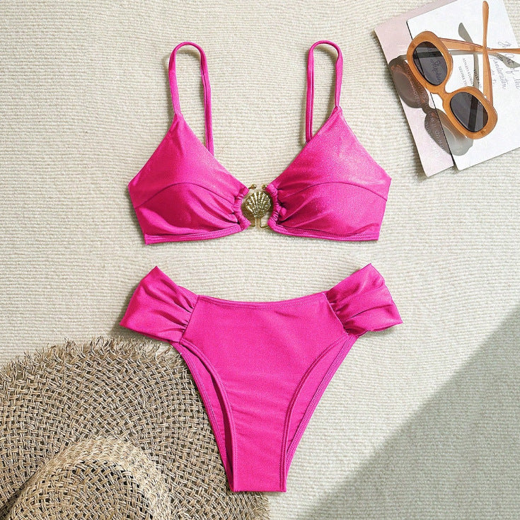 Swimsuit Bikini Sexy Bikini Solid Color Split Swimsuit for Women