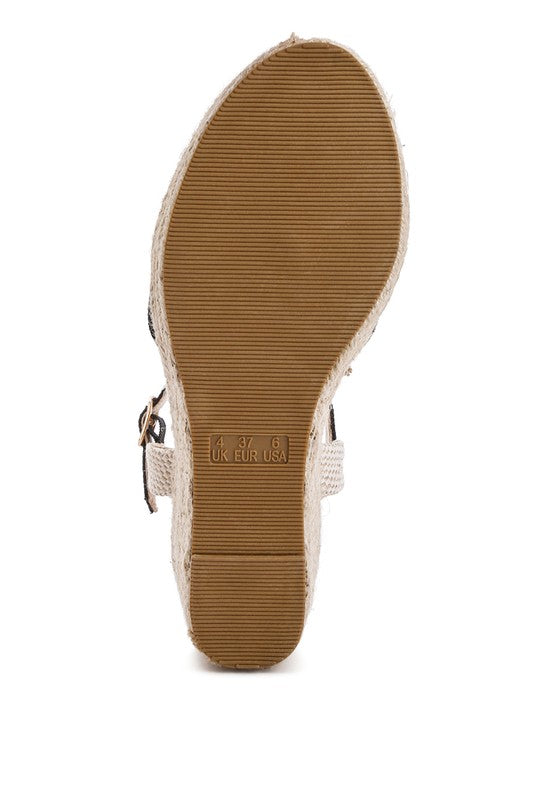 Micro Suede Espadrille Wedges