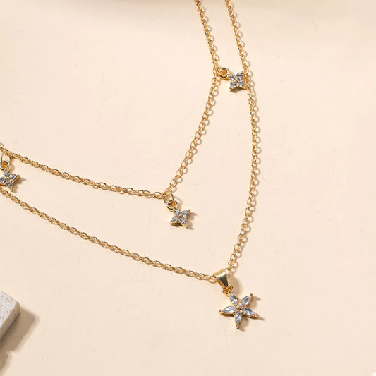 Double Layered Pendant Necklace - alternate necklace view