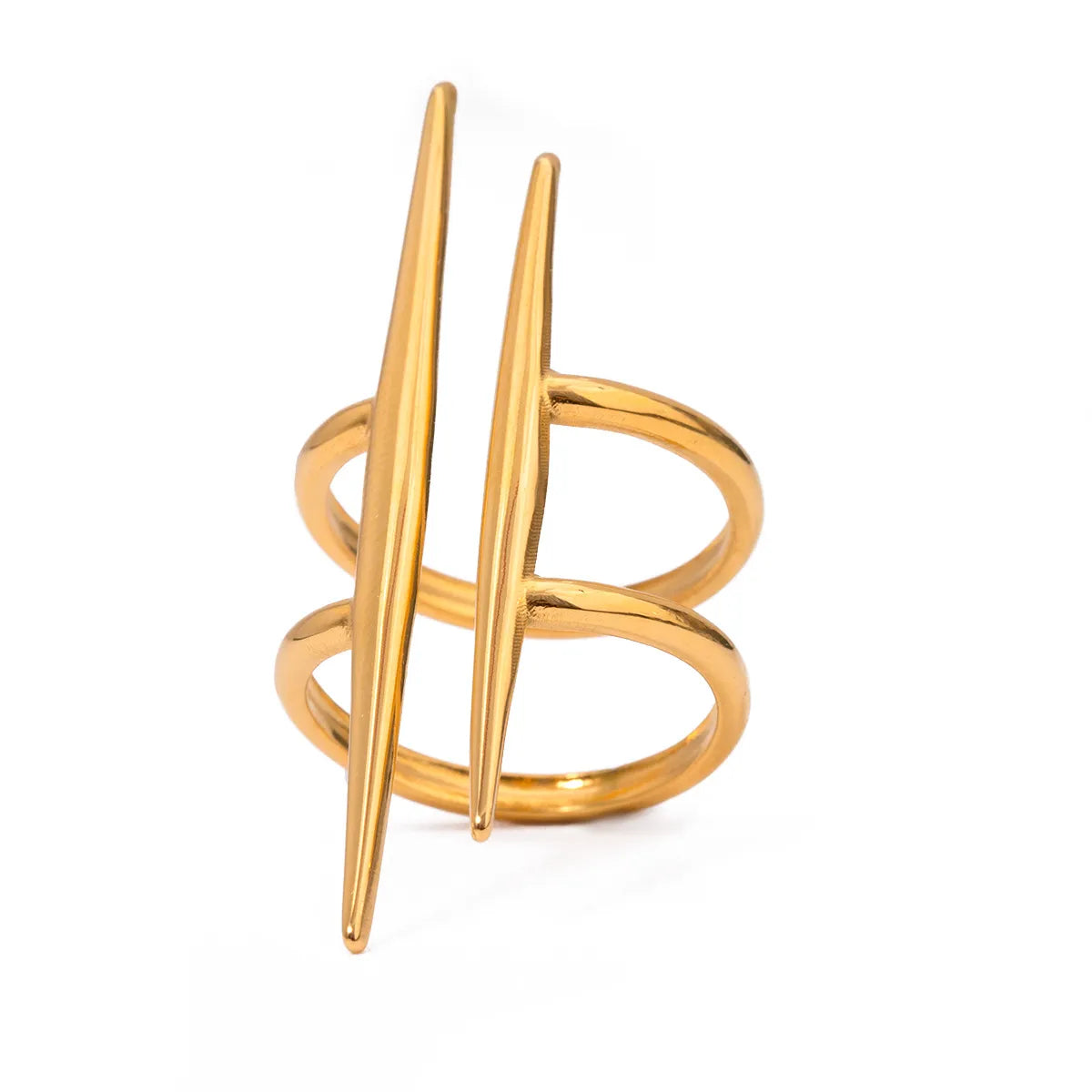 Stainless Steel Asymmetrical Ring - alternate ring view