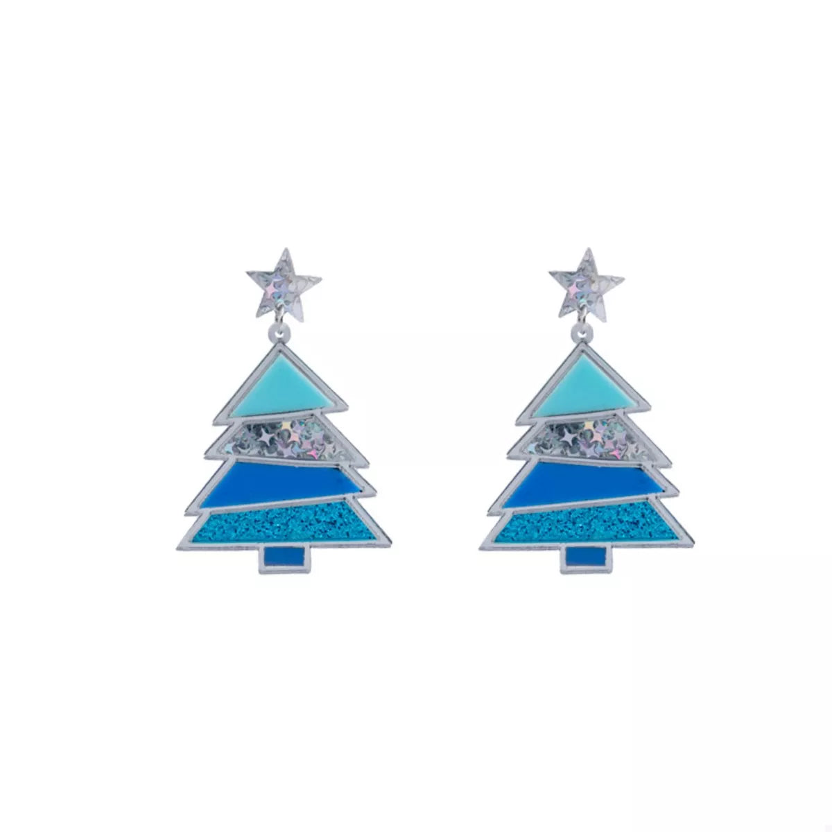 Christmas Tree Dangle Earrings - alternate earring view