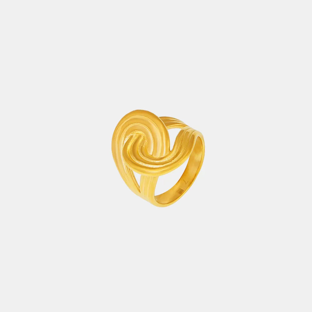 18K Gold-Plated Twisted Ring - alternate ring view