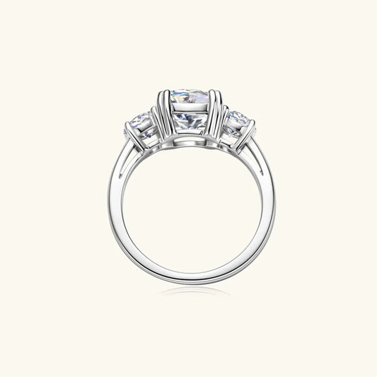 3.5 Carat Moissanite Sterling Silver Ring in Silver - women's ring
