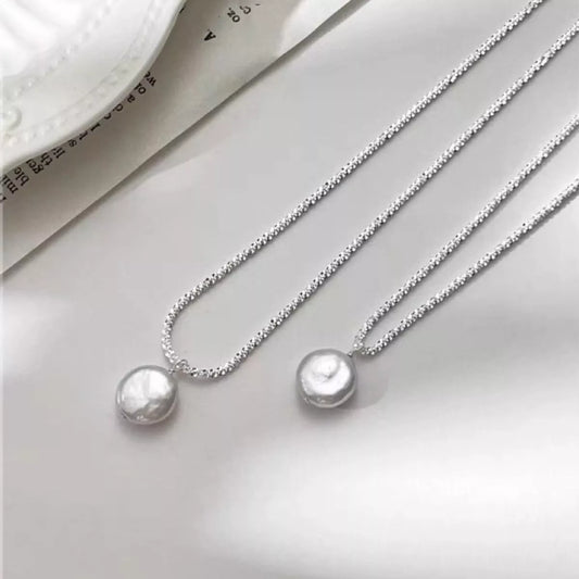 Pearl Pendant Necklace - alternate necklace view