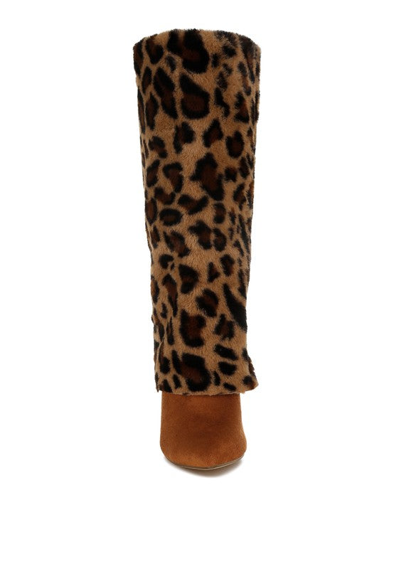 Fold-Over Calf-High Boots