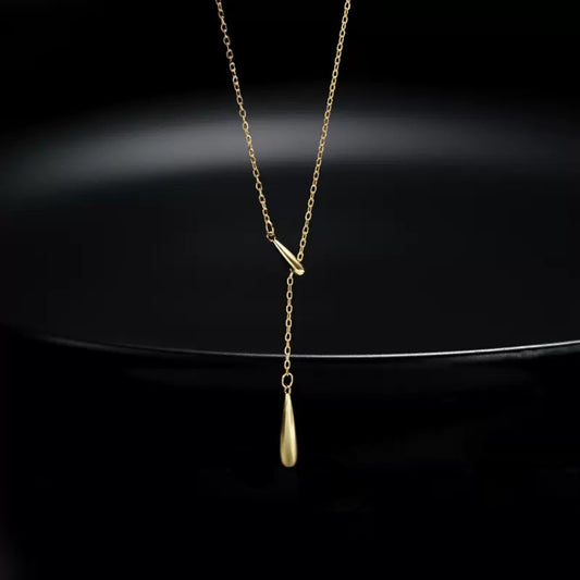 Sterling Silver Y-Shaped Pendant Necklace in Silver - women's pendant necklace