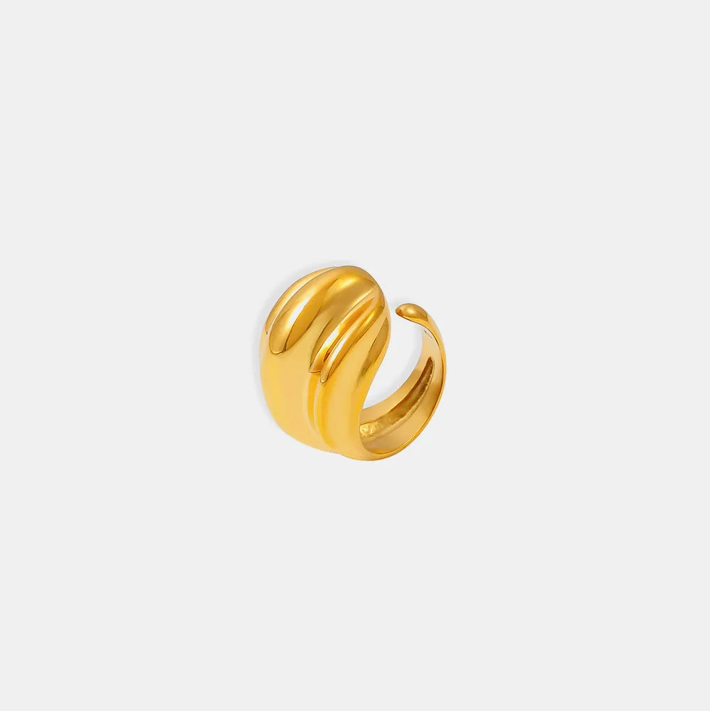 18K Gold-Plated Titanium Steel Open Ring - alternate ring view