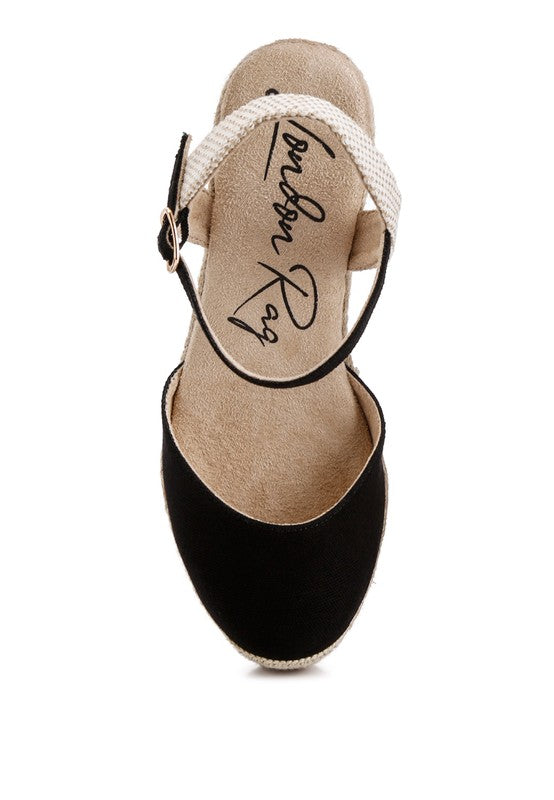 Micro Suede Espadrille Wedges