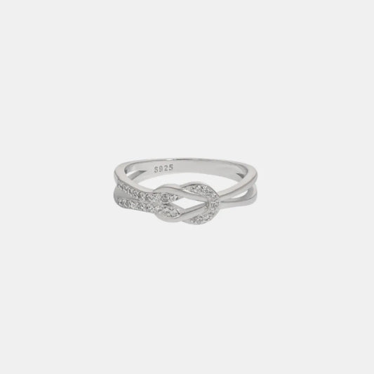 Zircon Sterling Silver Ring in Silver - women's ring