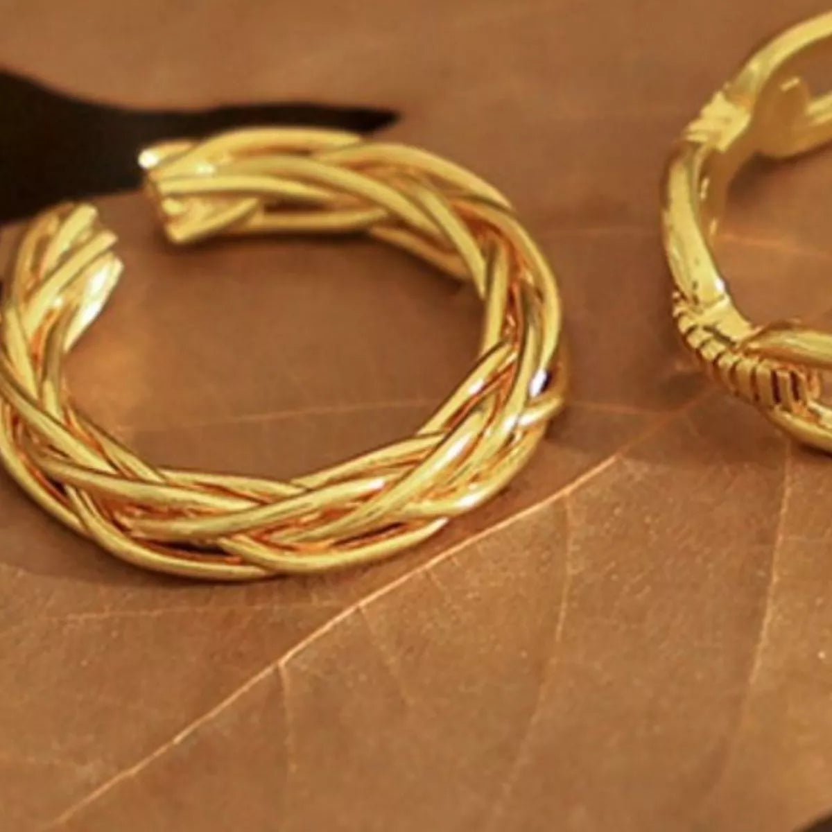 18K Gold-Plated Open Ring - alternate ring view