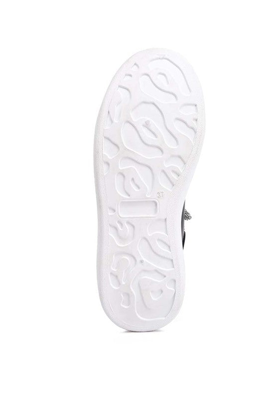 Rhinestones Lace-Up Sneakers