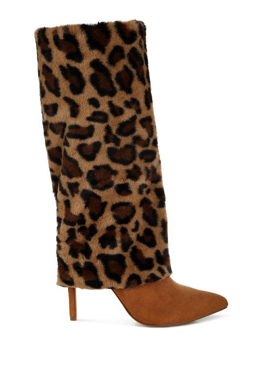 Fold-Over Calf-High Boots