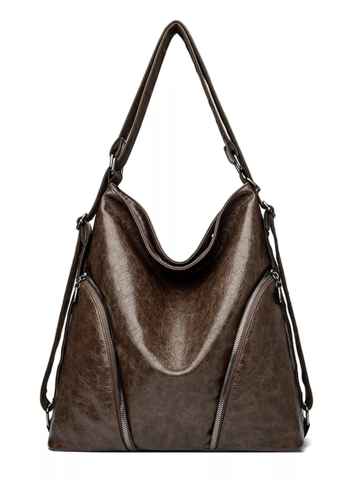 Large PU Leather Hobo Tote Bag - alternate product view
