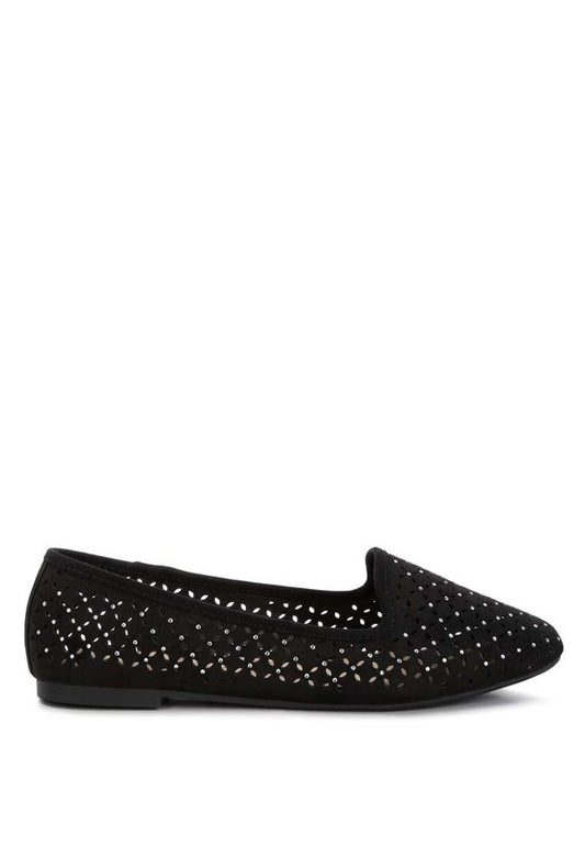 Chic Perforated Ballerinas
