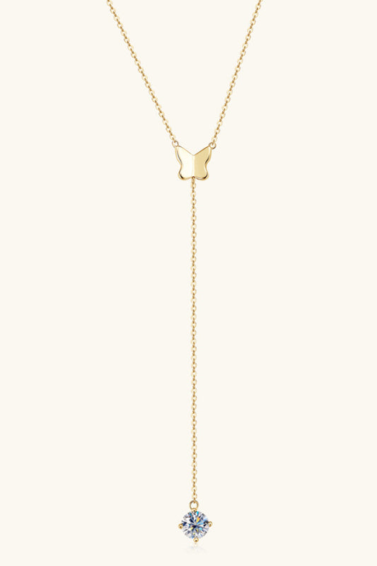 1 Carat Moissanite Sterling Silver Necklace in Silver - women's necklace