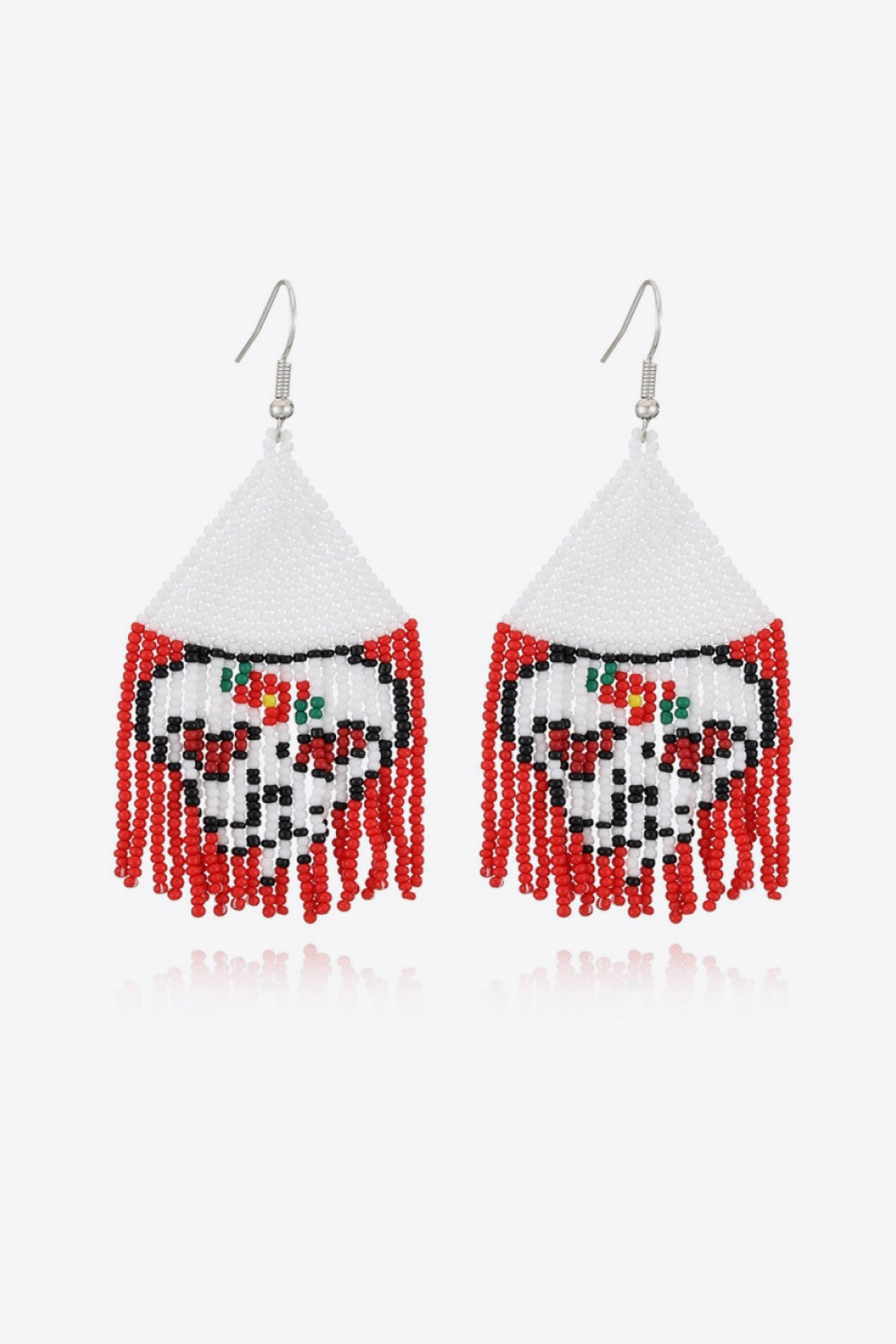 Beaded Dangle Earrings - alternate earring view