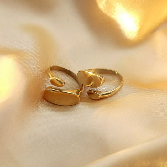 18K Gold-Plated Bypass Ring - alternate ring view