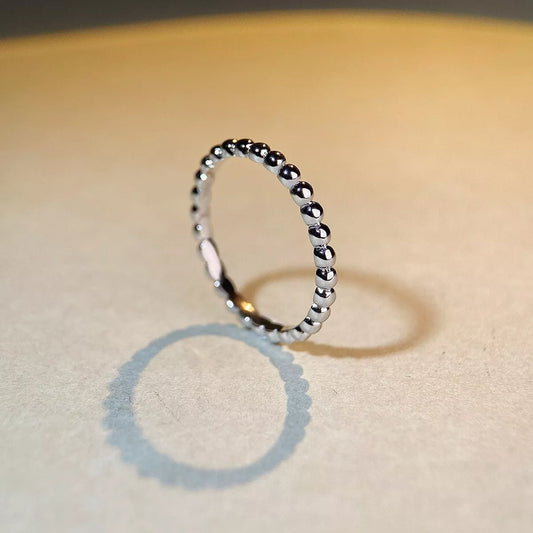 Sterling Silver Bead Ring in Silver - women's ring