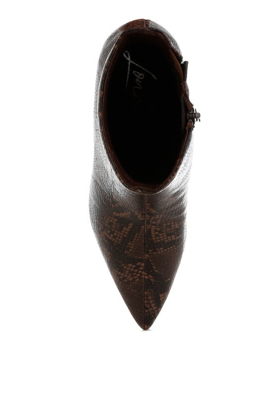 Print Kitten Heel Boots