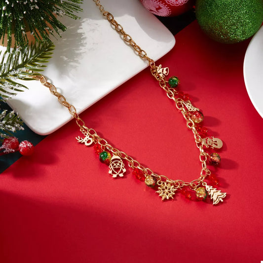 Christmas Themed Charm Necklace in Style B - women's necklace