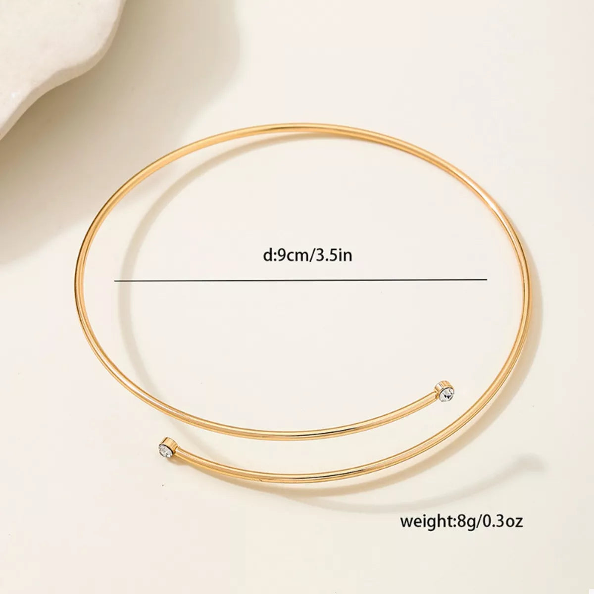 Delicate Gold Wire Upper Arm Bracelet - alternate jewelry view