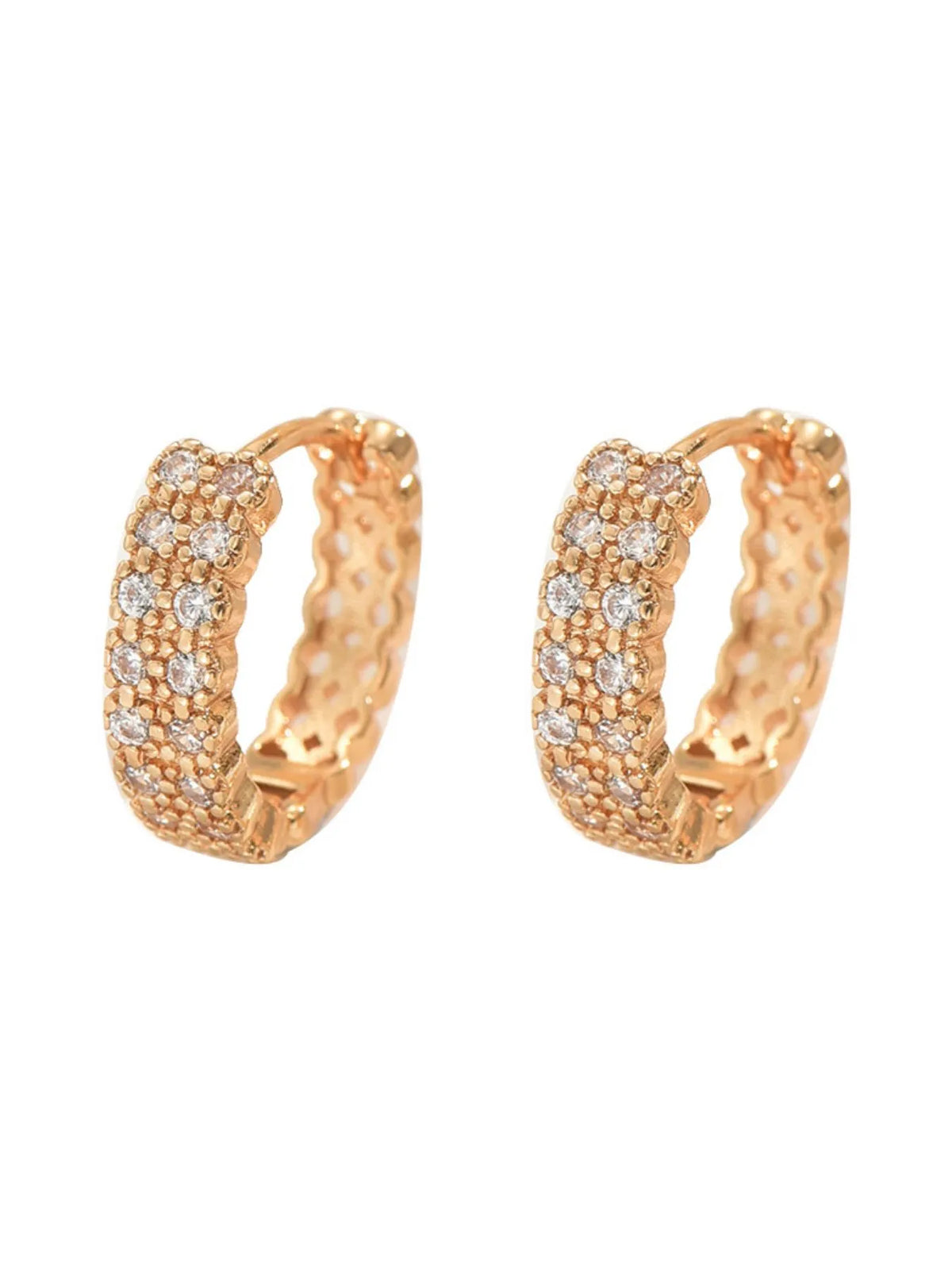 Inland Zircon Hoop Earrings - alternate earring view