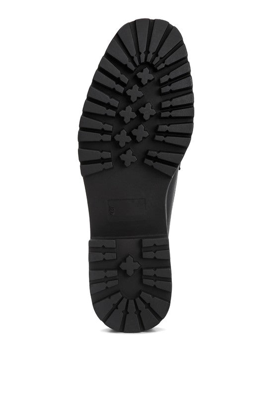 Faux Leather Chunky Loafers