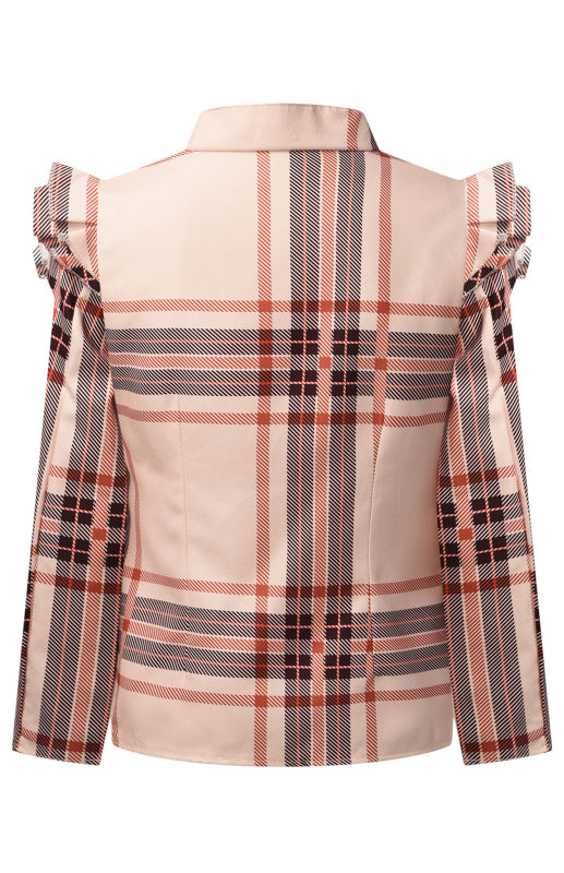 Plaid Zipper Front Jacket