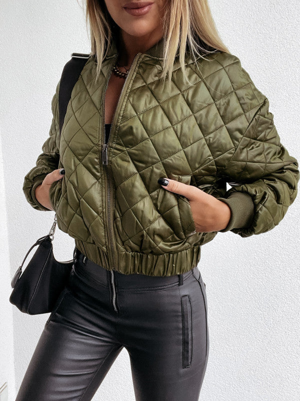 Classic Quilted Bomber Jacket