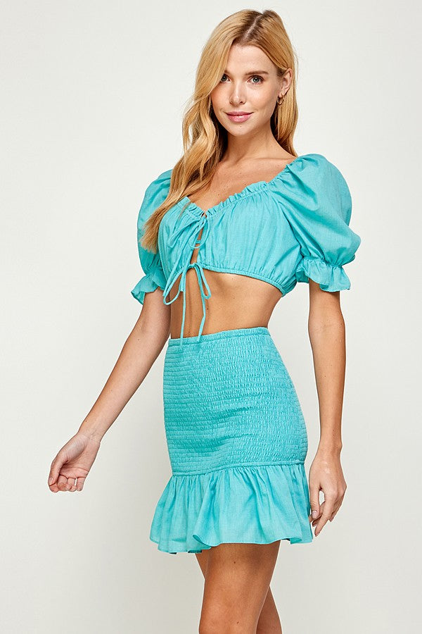 Smocked Skirt Set