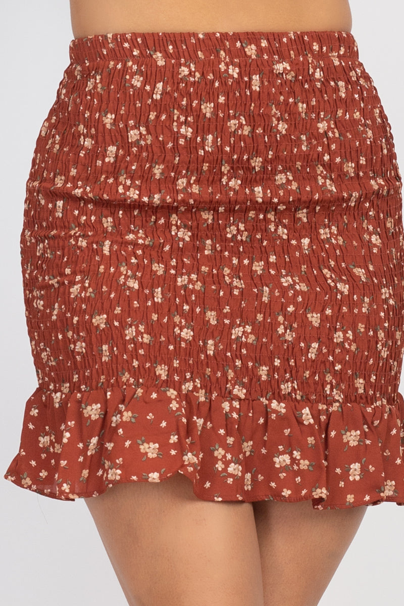 Ruffled Top & Skirt Set