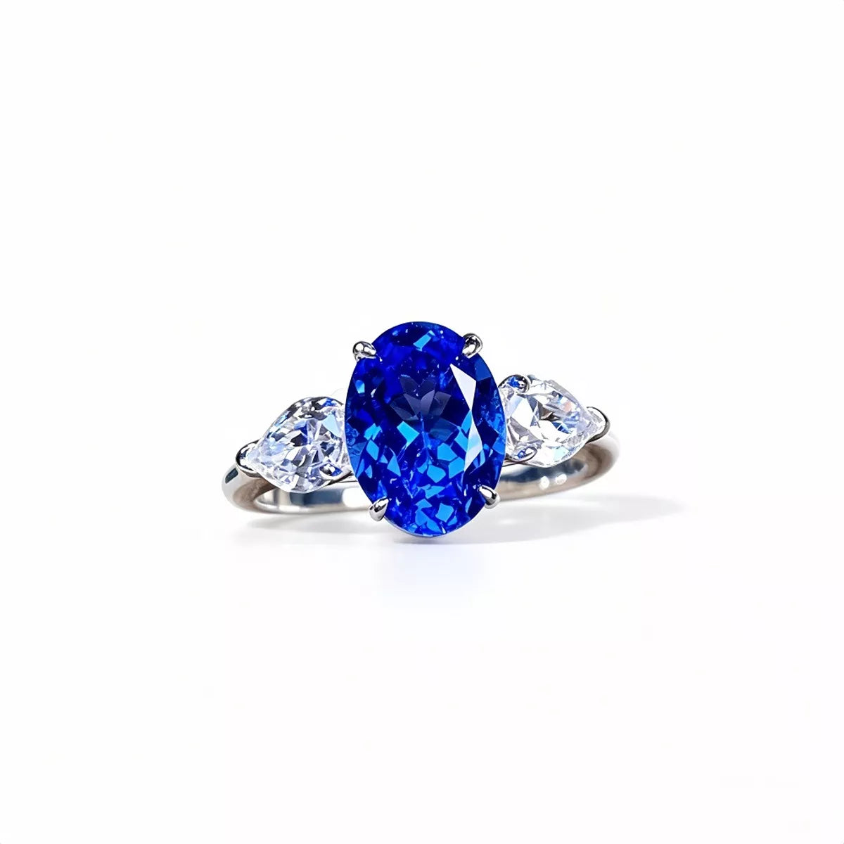 Sterling Silver Zircon Ring - alternate ring view