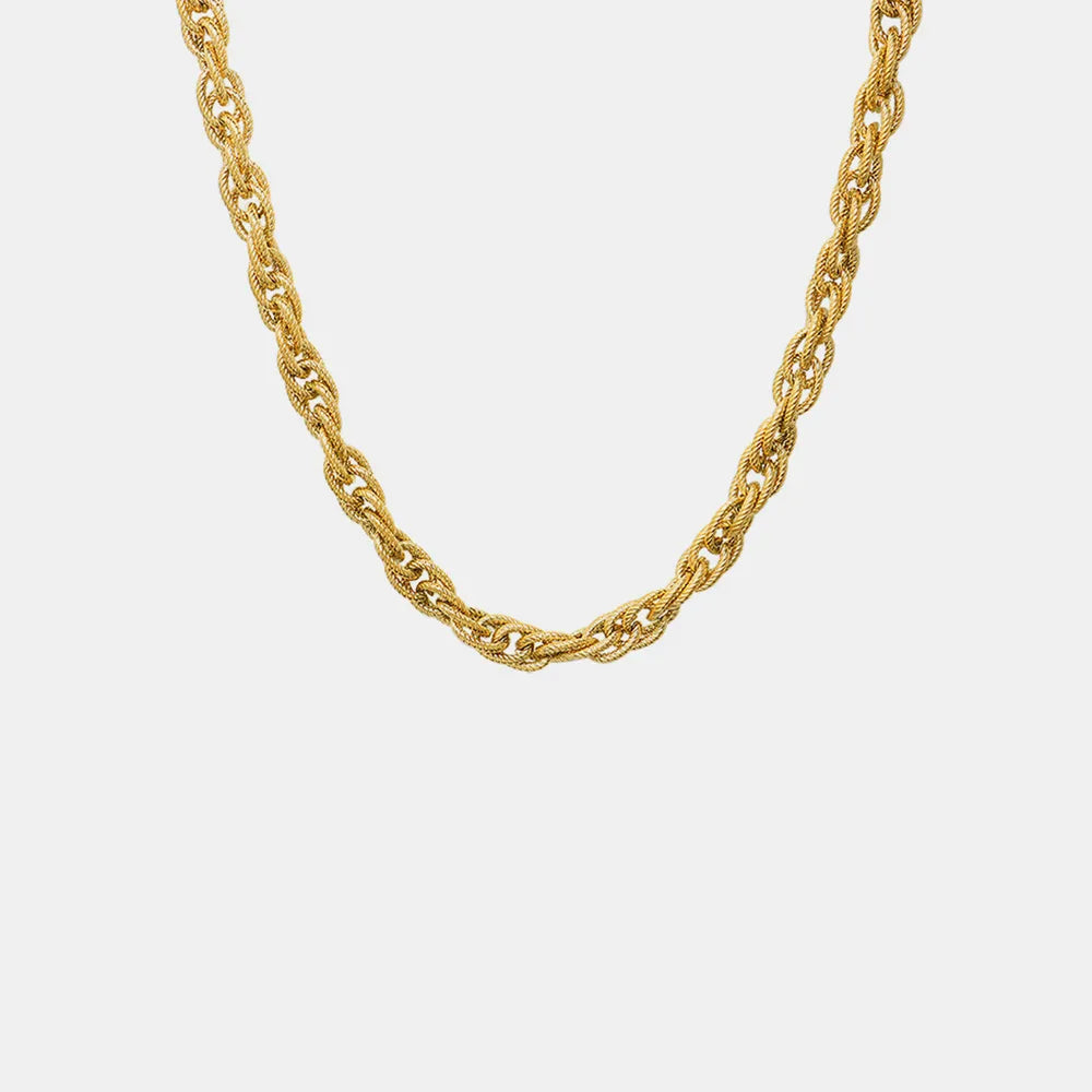 Titanium Steel Chain Necklace - alternate necklace view