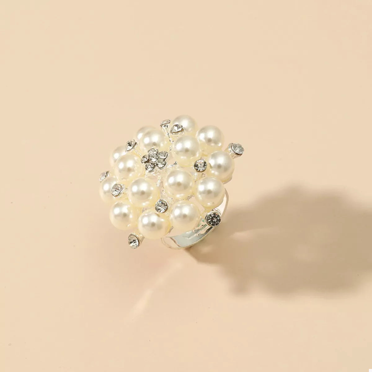 Pearl Cluster Ring - alternate ring view