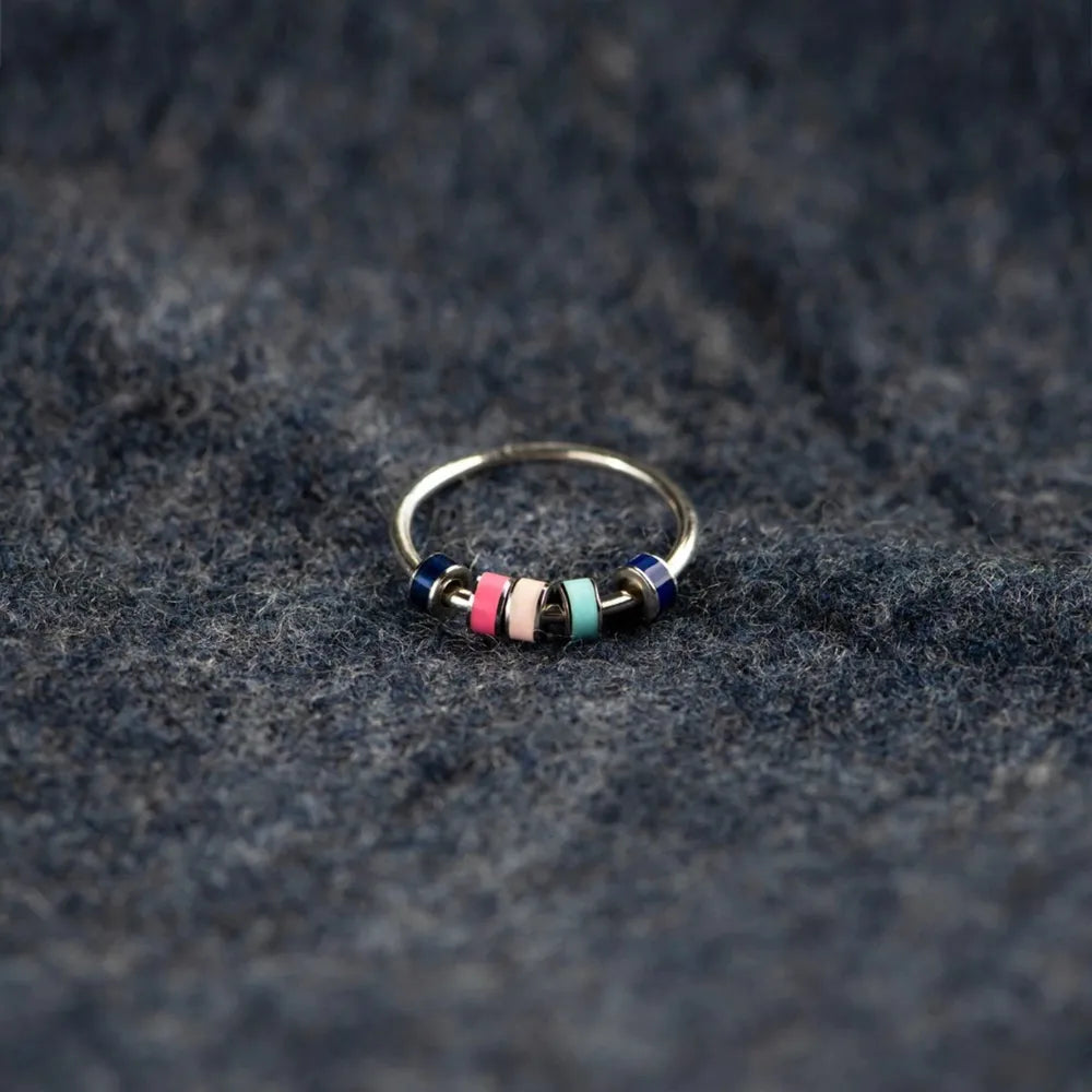 Sterling Silver Oil Drip Ring in Style A - women's ring