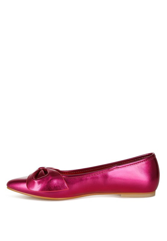 Metallic Pleather Flats