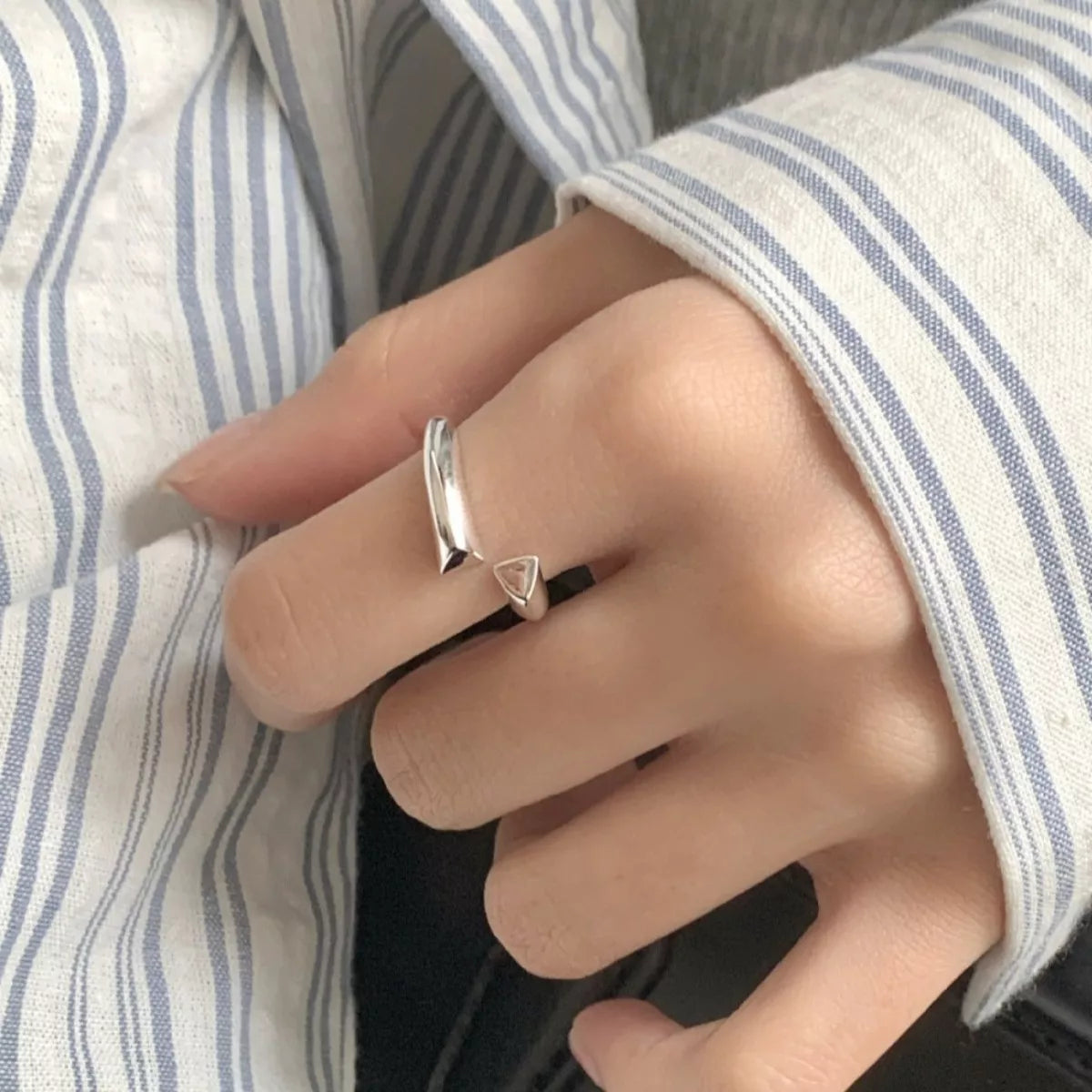 Sterling Silver Bypass Ring - alternate ring view