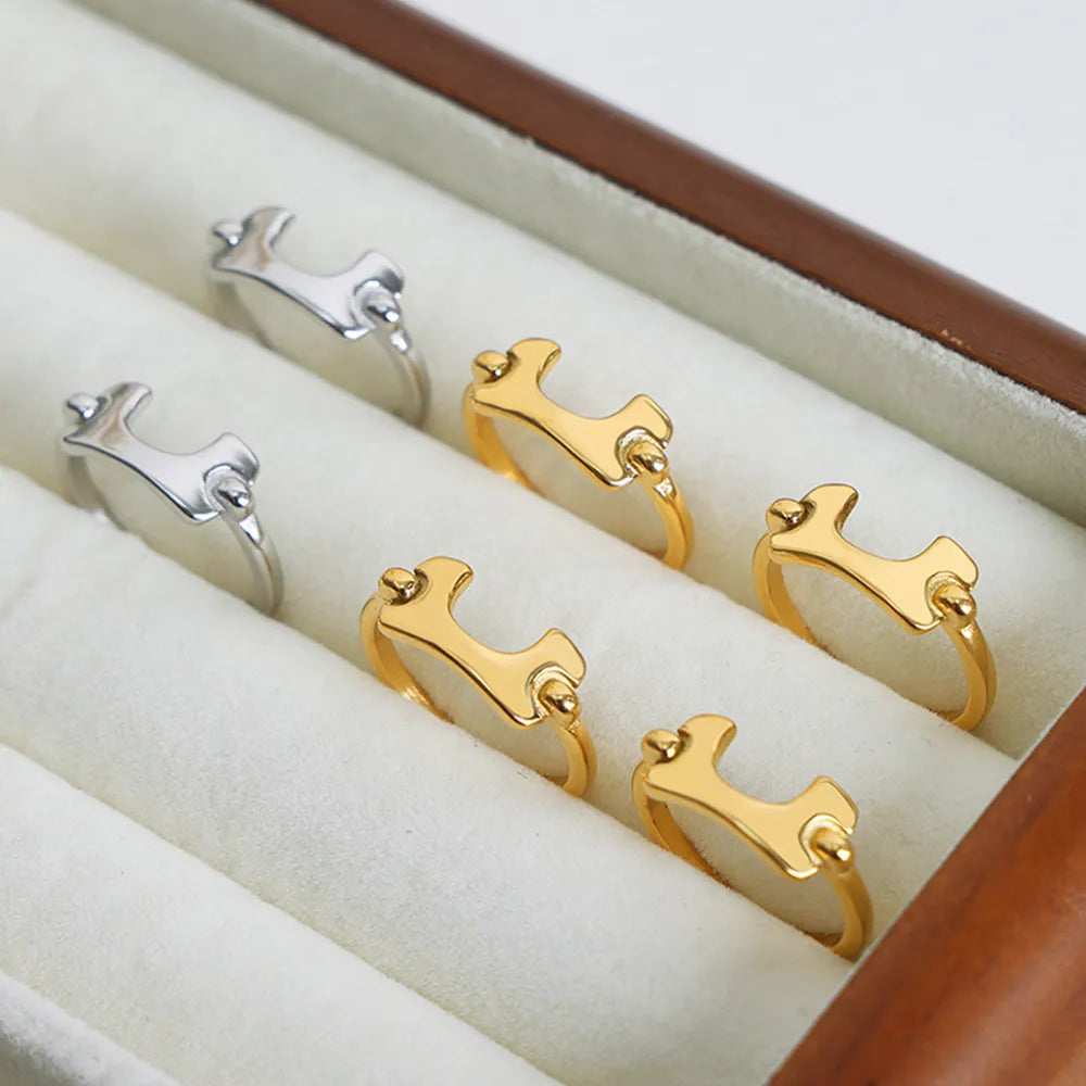 18K Gold-Plated Irregular Open Ring - alternate ring view