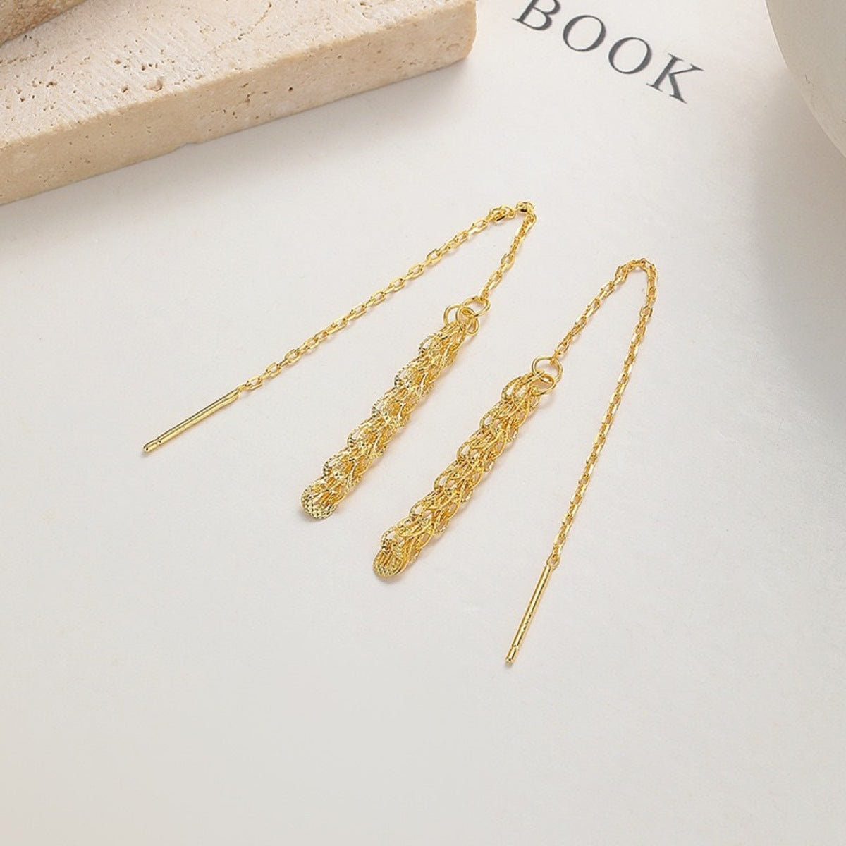 Sterling Silver Threader Earrings - alternate earring view