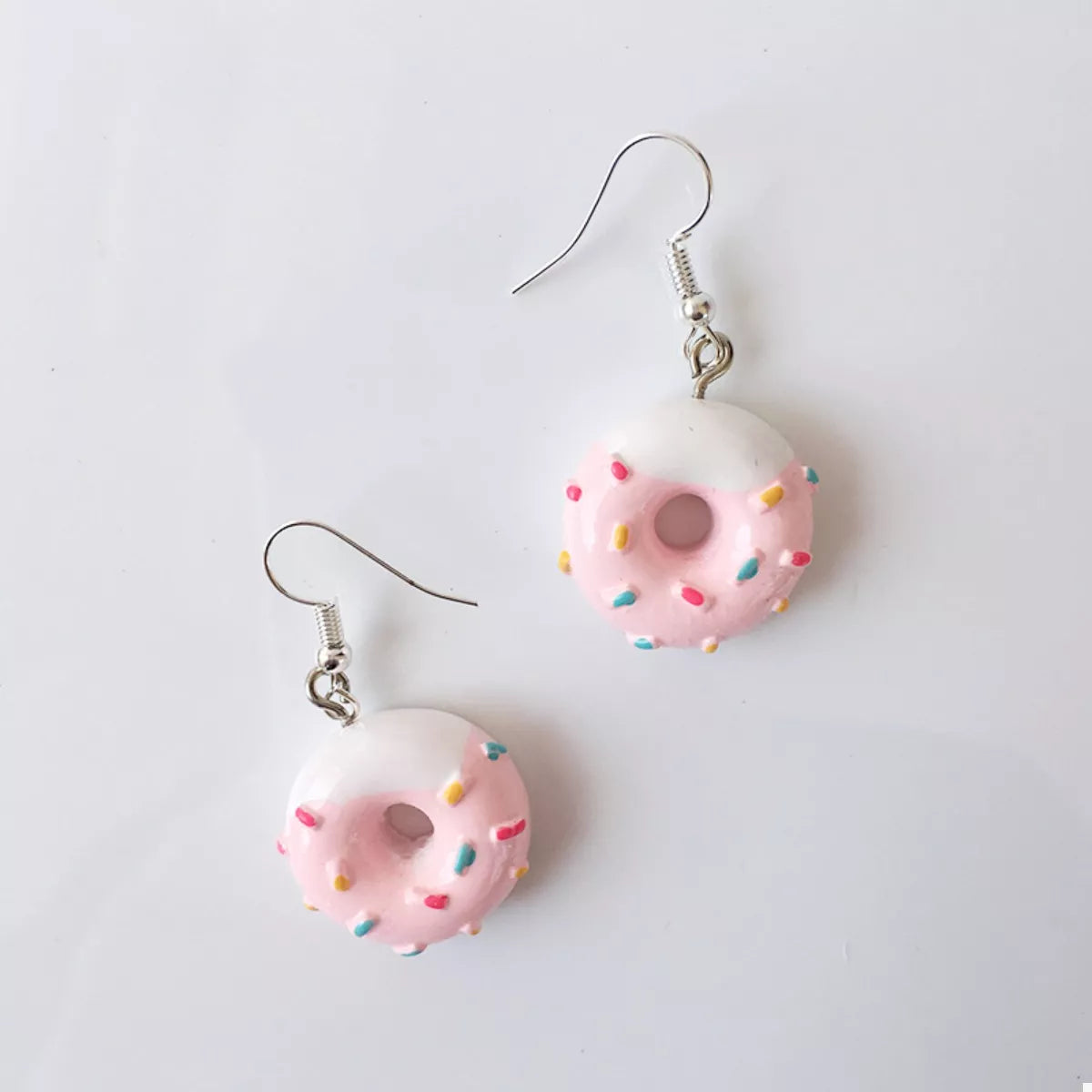 Donut Dangle Earrings in Pastel Blue - women's dangle earrings