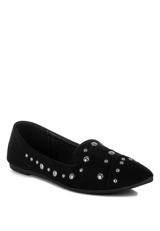 Stud Emebllished Ballet Flats