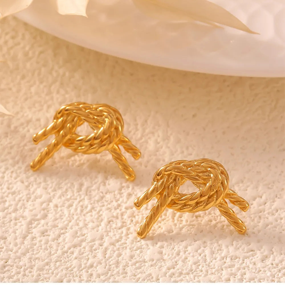 Titanium Steel Stud Earrings - alternate earring view