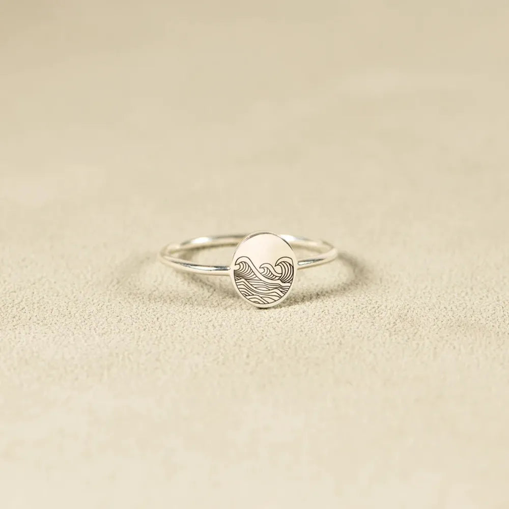 Sterling Silver Signet Ring in Silver - women's signet ring