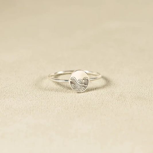 Sterling Silver Signet Ring in Silver - women's signet ring