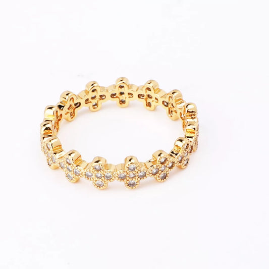 18K Gold-Plated Zircon Ring - alternate ring view
