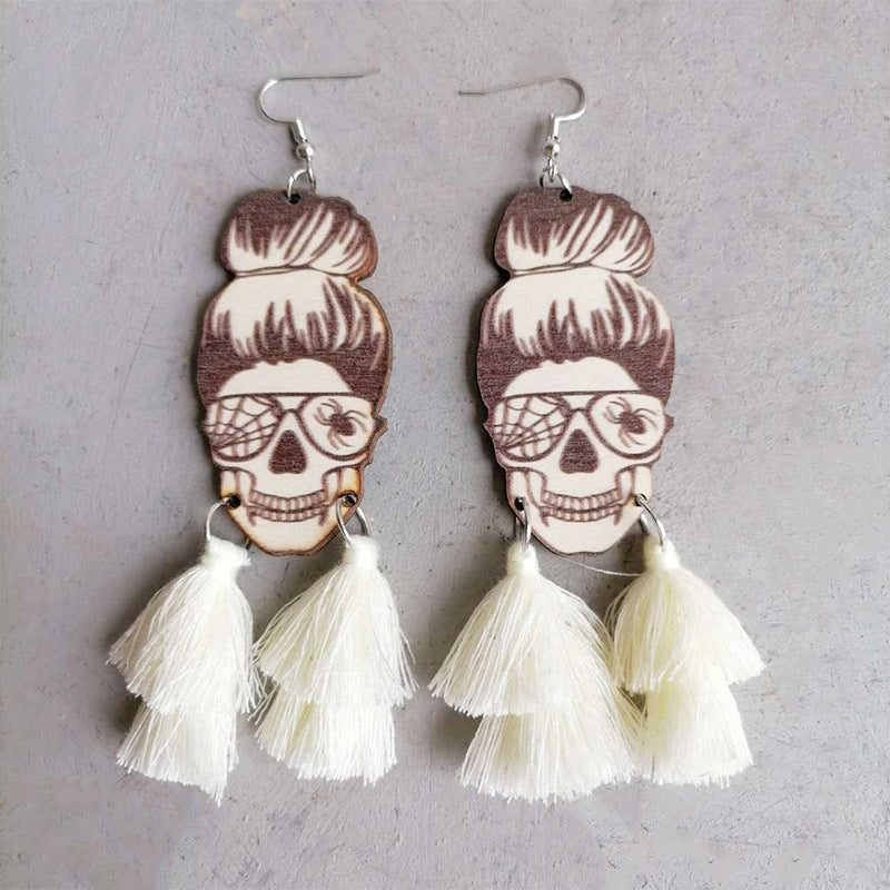 Spider Grandma Tassel Detail Dangle Earrings in Multicolor - women's dangle earrings